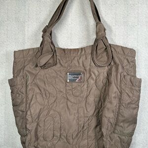 Marc Joseph Brown Quilted Tote Bag